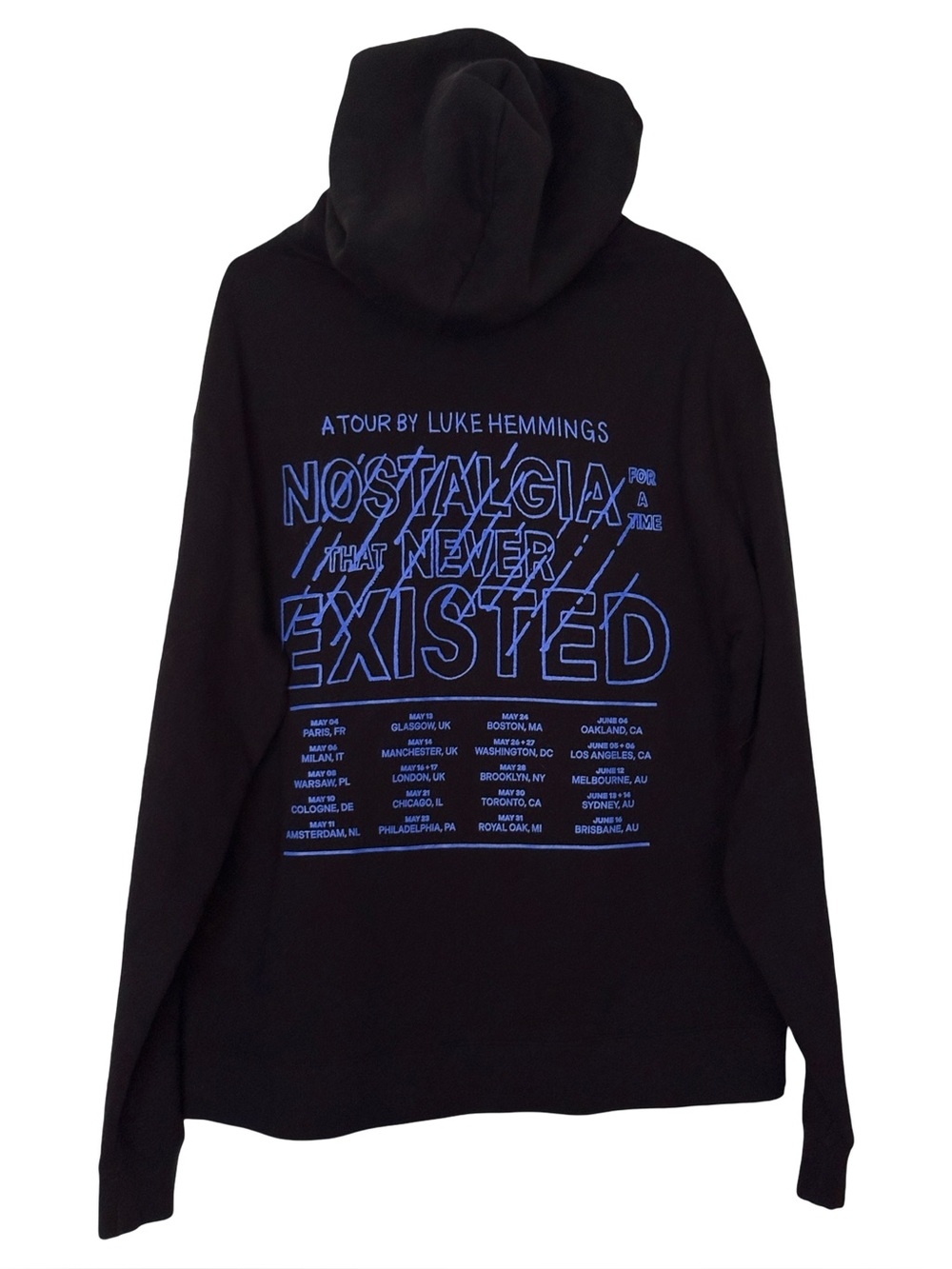 Luke Hemmings Solo Tour Nostalgia Hoodie L Web Exclusive RARE 5SOS